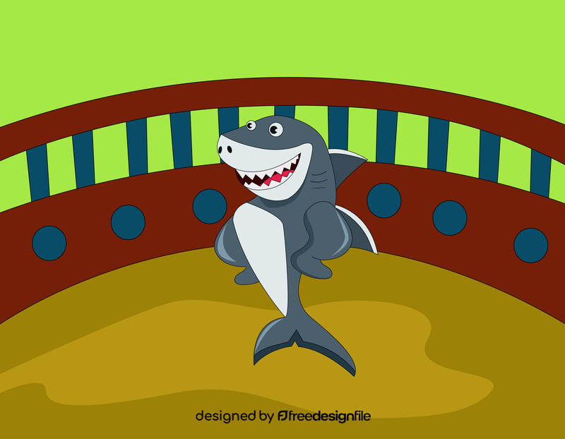 Funny shark vector