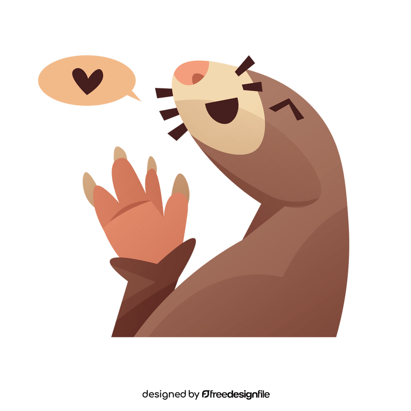 Mole saying hi clipart