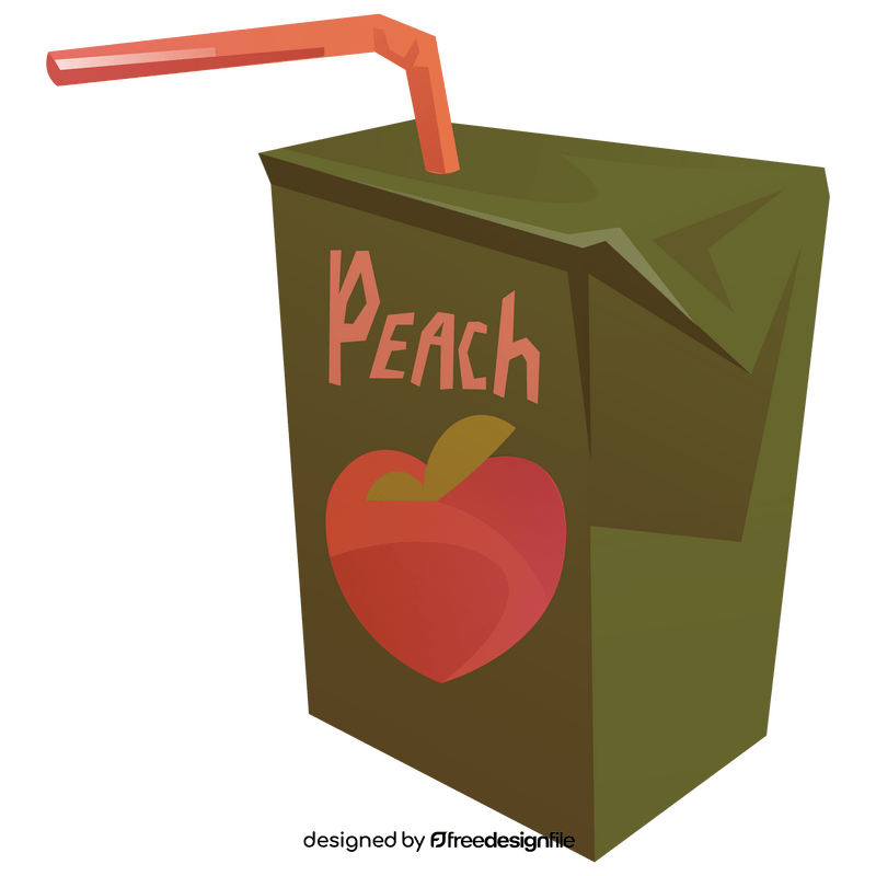 Peach juice clipart