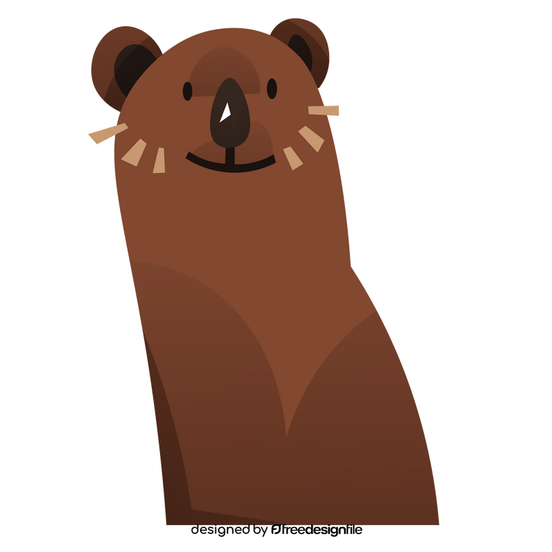 Cute otter cartoon clipart