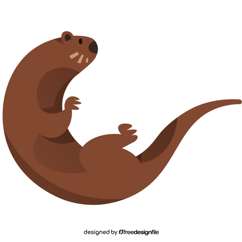 Otter cartoon clipart