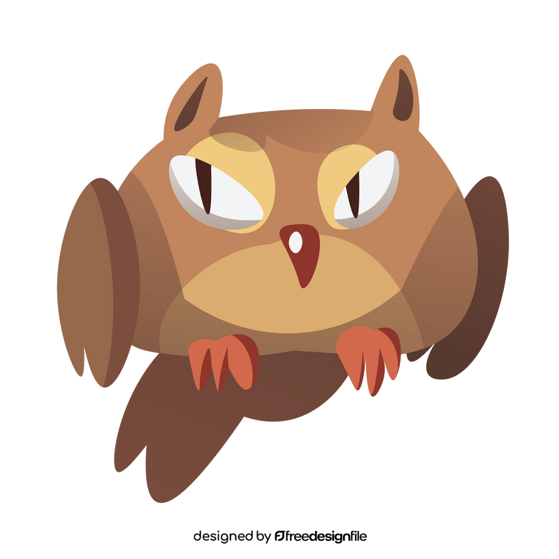 Owl sitting clipart