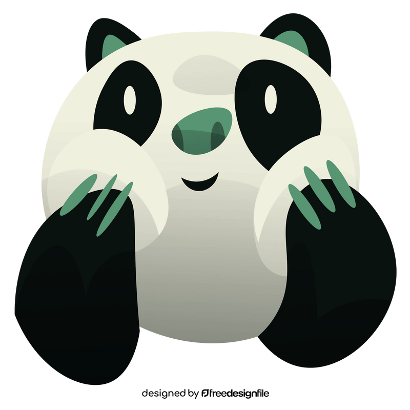 Cute panda cheeks clipart