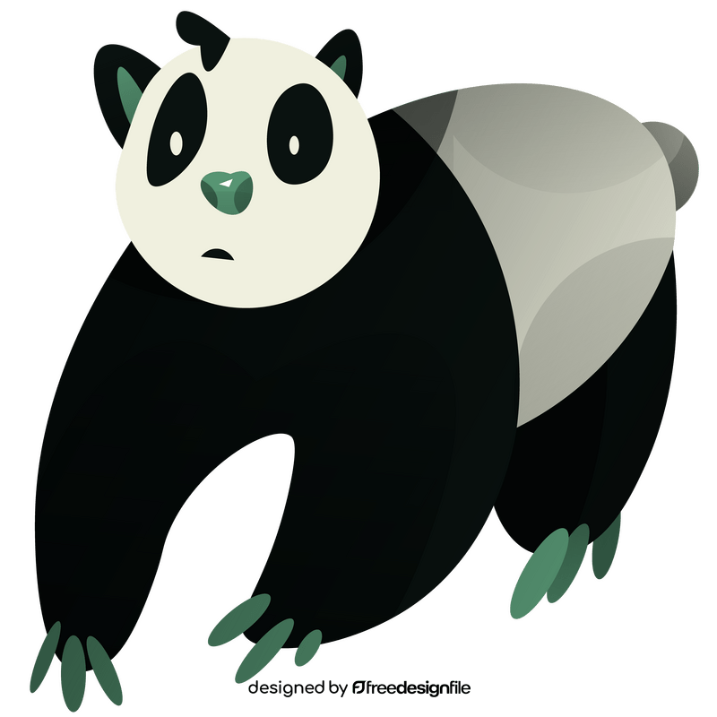 Cartoon panda animal clipart