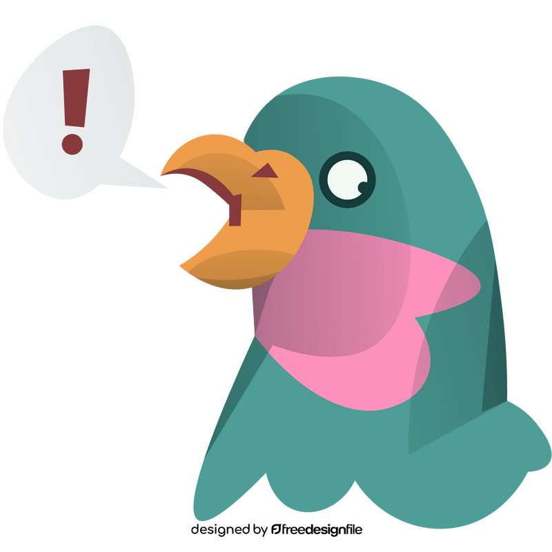 Parrot suprised clipart