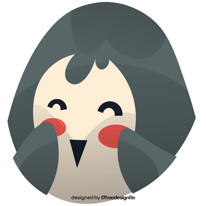 Penguin shy clipart