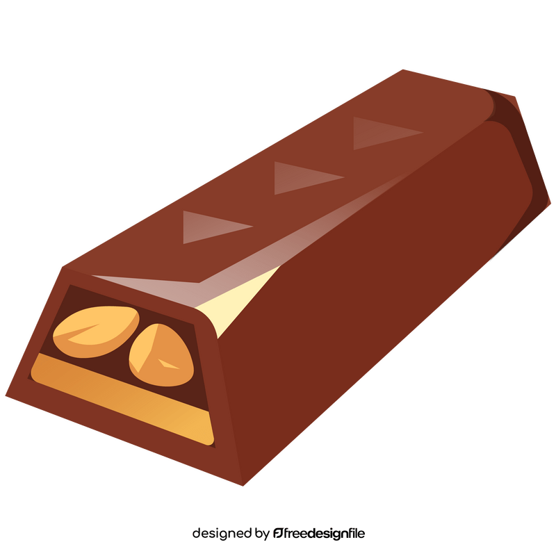 Peanut chocolate bar clipart