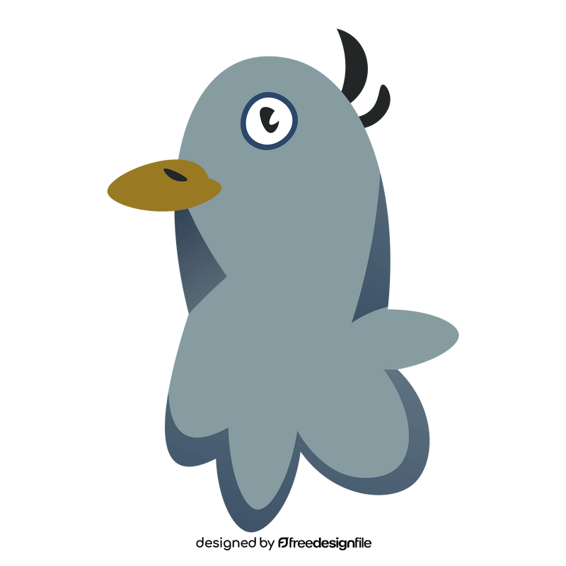 Cartoon pigeon head clipart