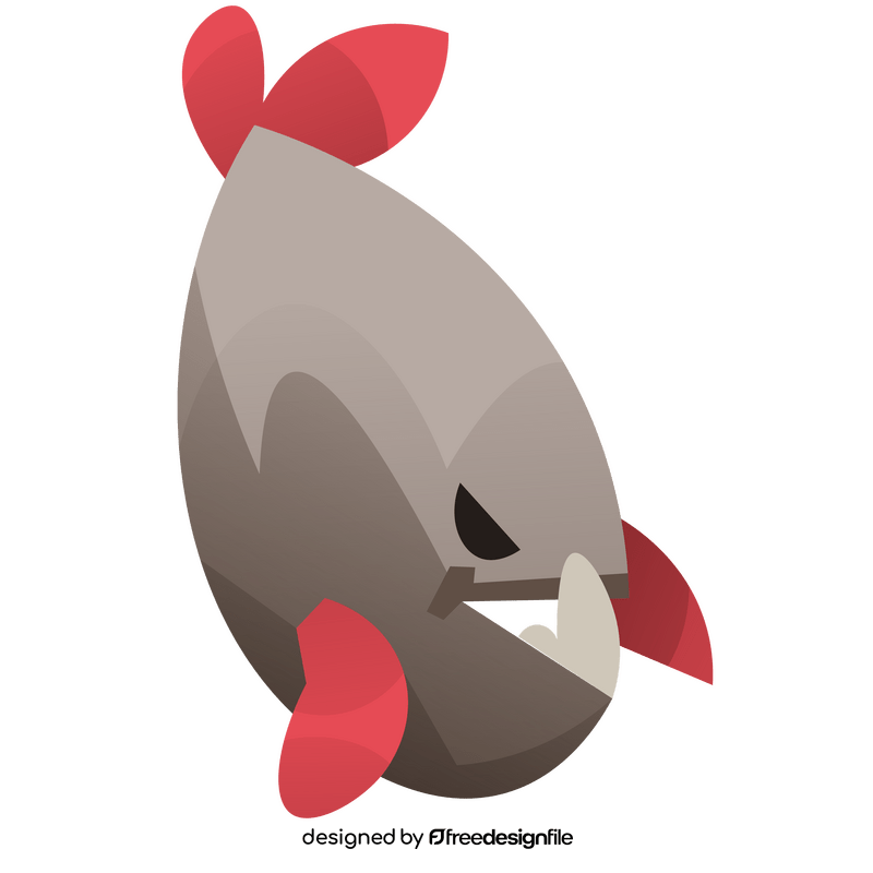 Piranha swimming clipart