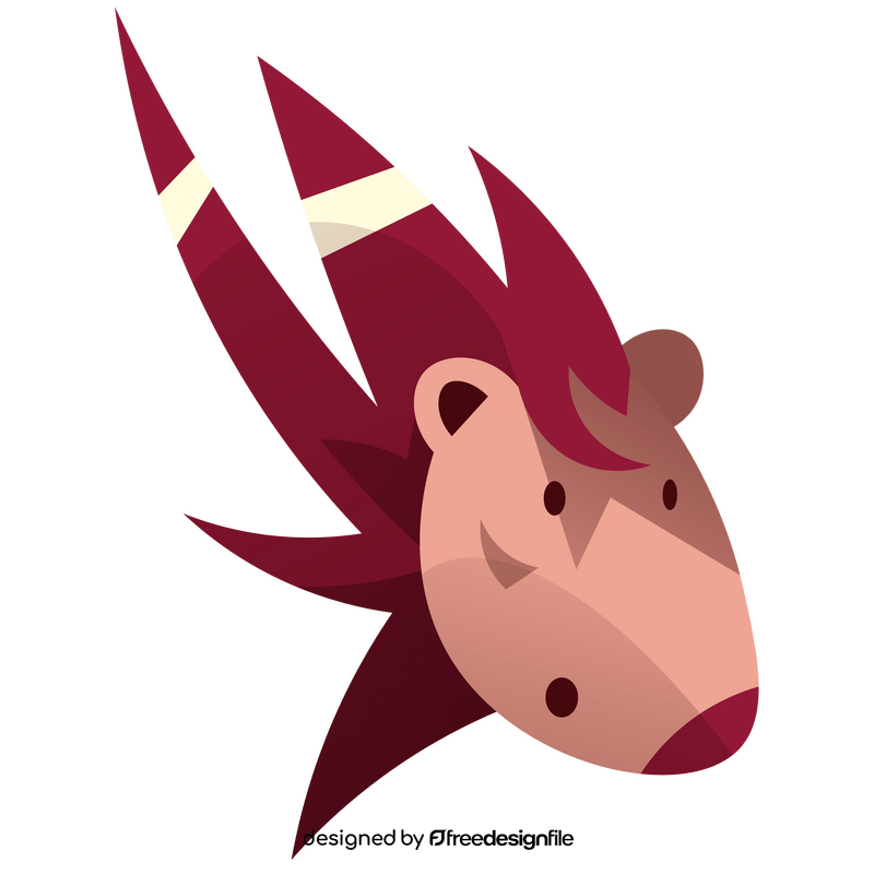 Porcupine suprised clipart