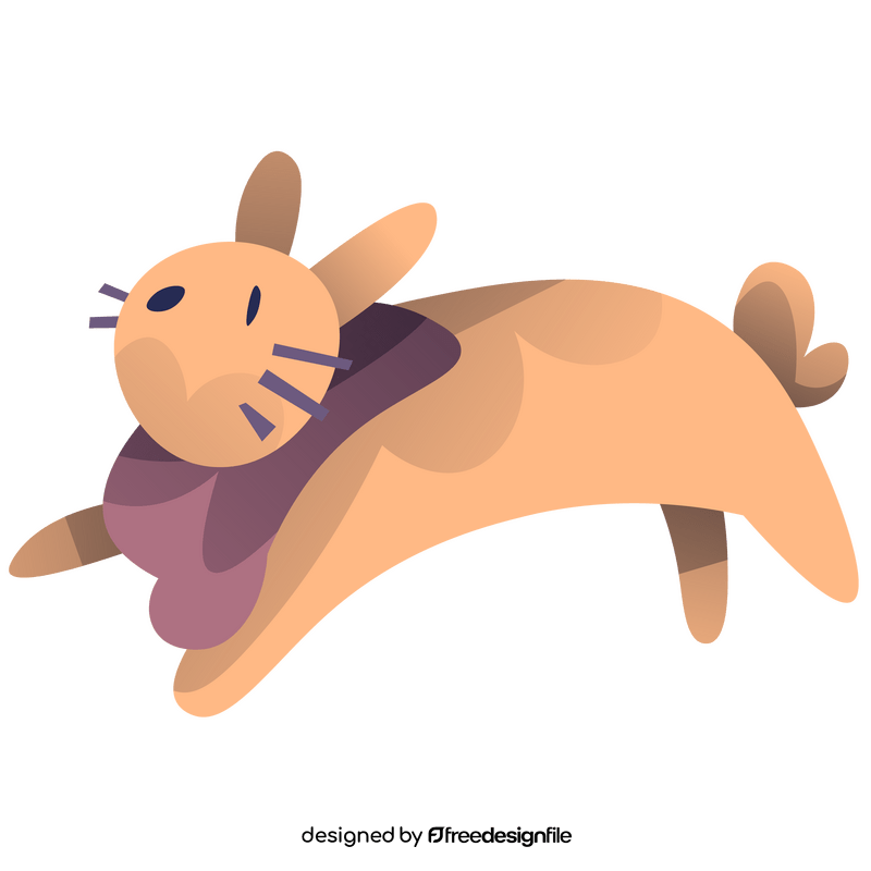 Cartoon rabbit jumping clipart