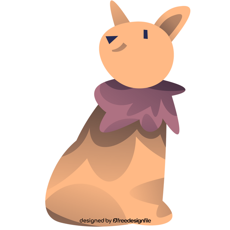 Cute rabbit sitting clipart