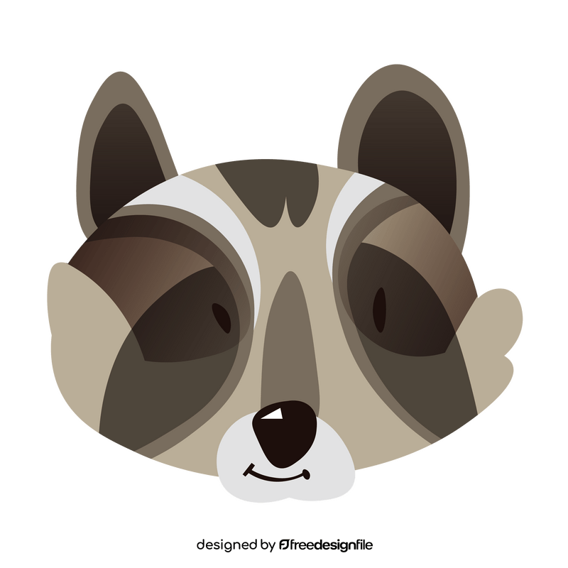 Racoon head clipart