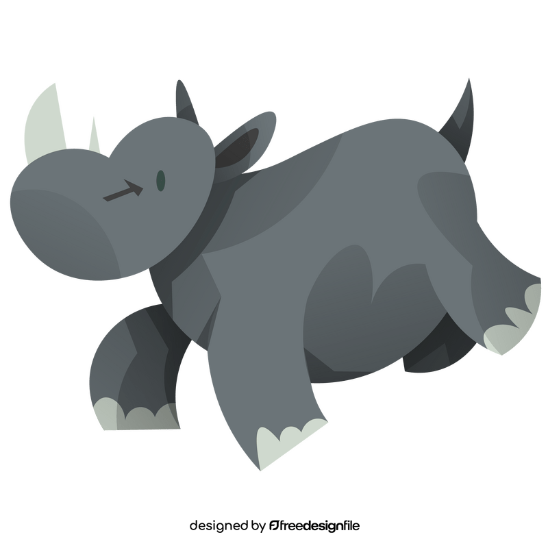 Rhino jumping clipart