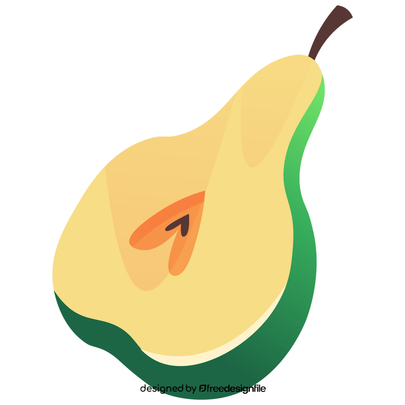 Pear half clipart