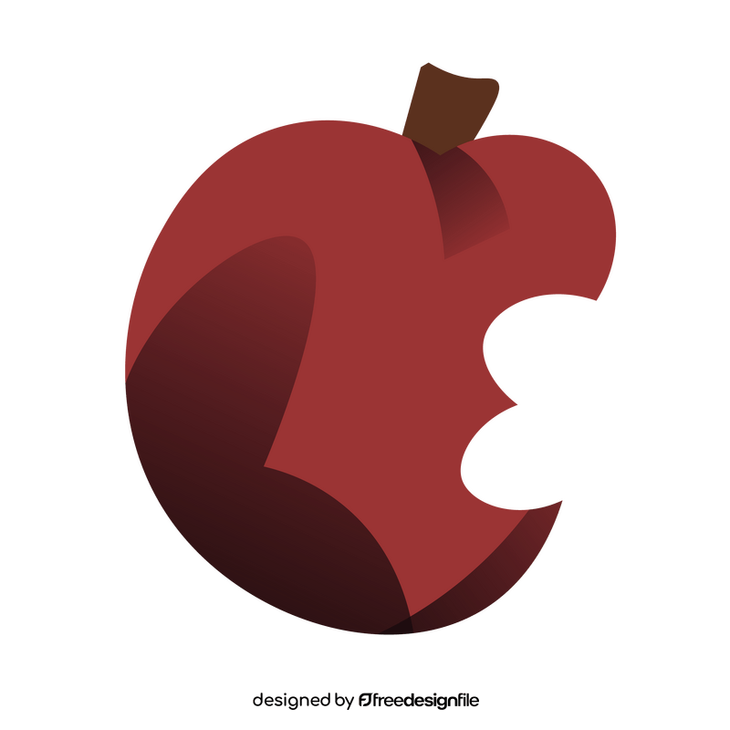 Apple bitten clipart