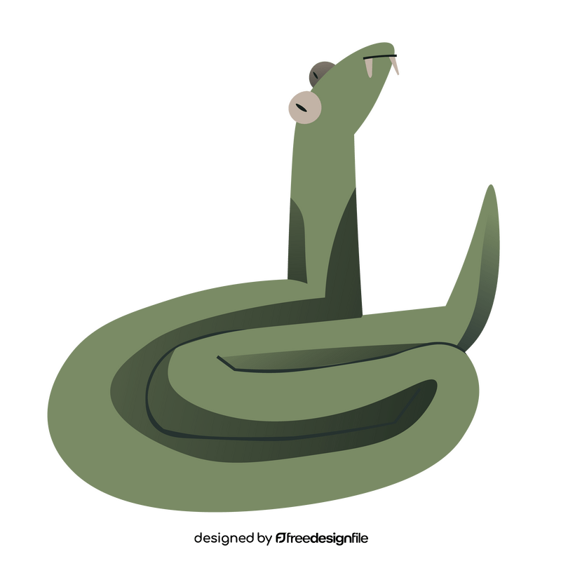 Green snake cartoon clipart