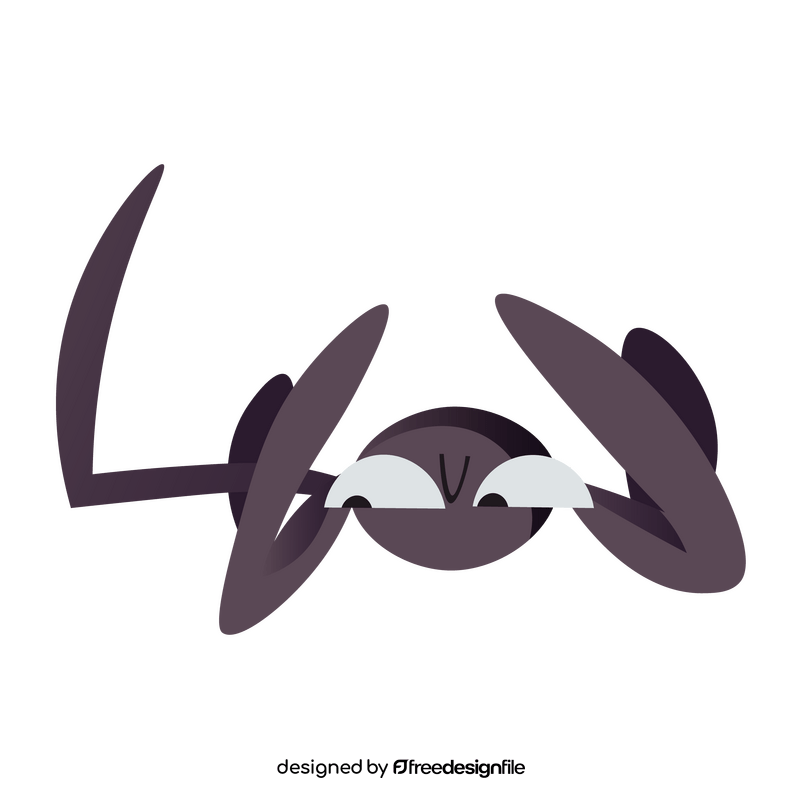 Spider upside down clipart