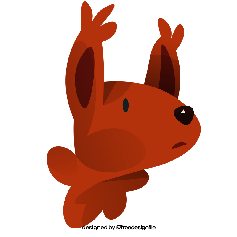 Cartoon squirrel head clipart