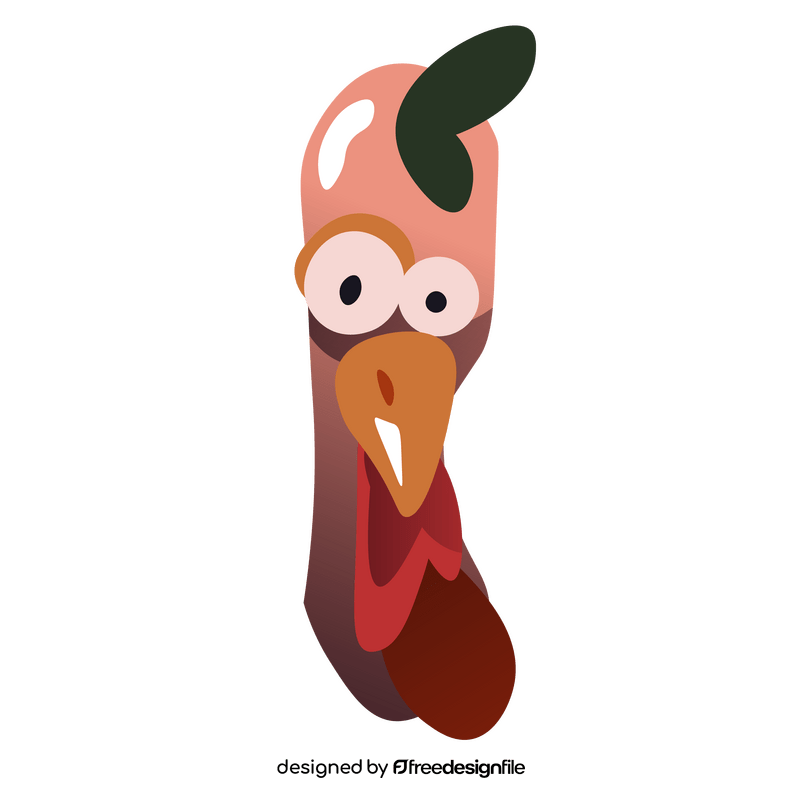 Cute turkey head clipart