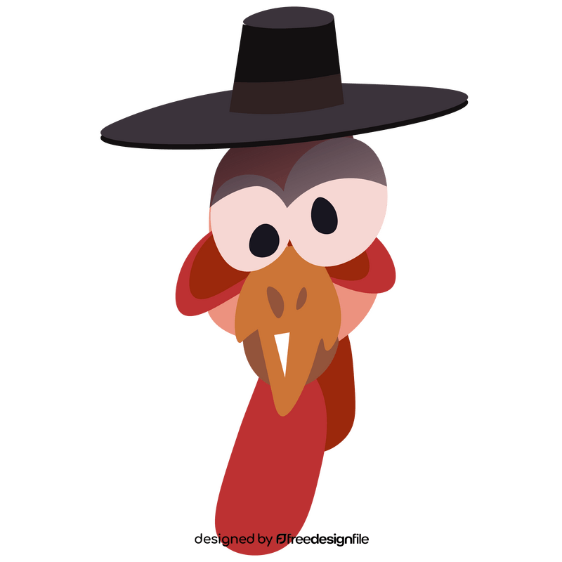 Cartoon turkey hat clipart