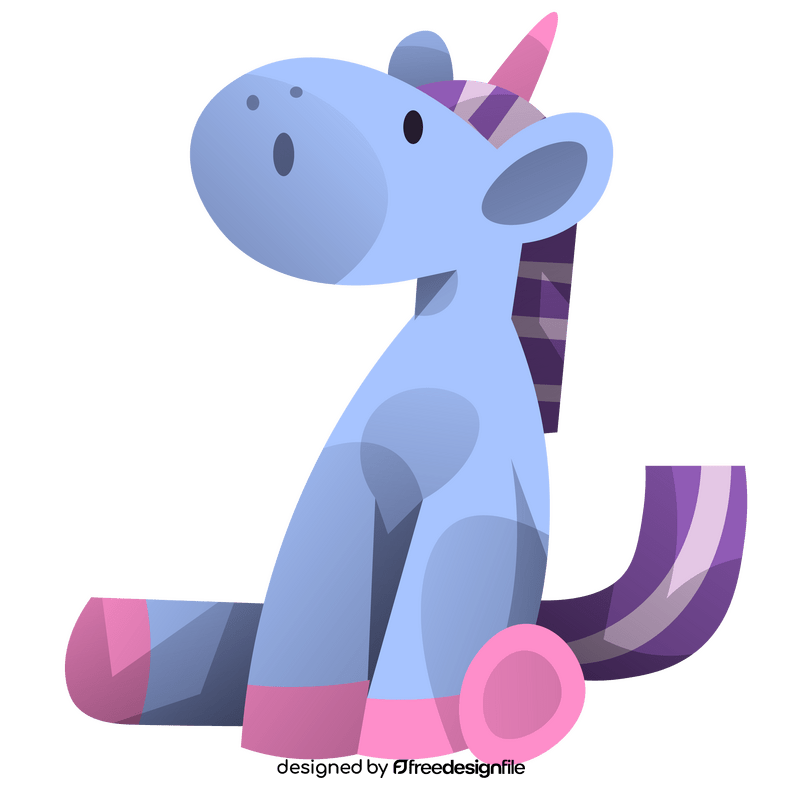 Unicorn suprised clipart