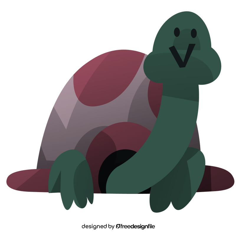 Cute cartoon turtle clipart