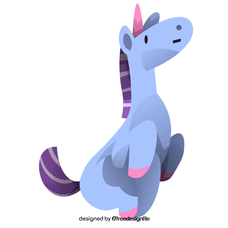 Cartoon unicorn clipart