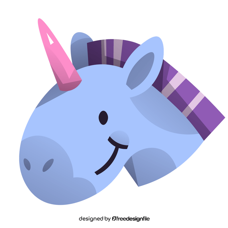 Cartoon unicorn head clipart