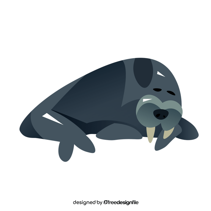 Walrus sleeping clipart