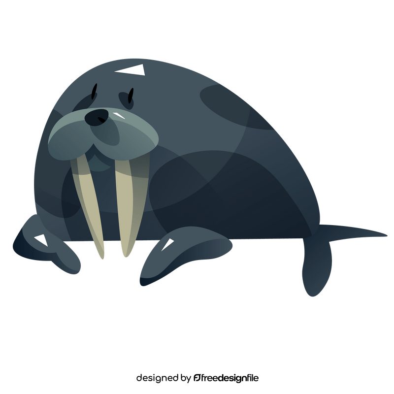 Walrus lying clipart