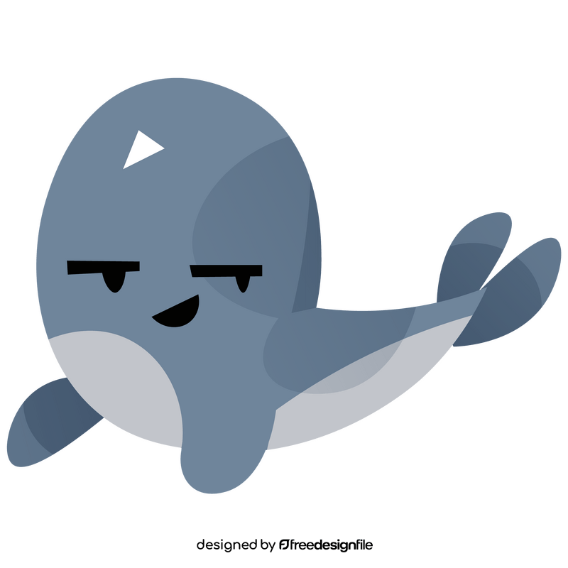 Whale smiling clipart