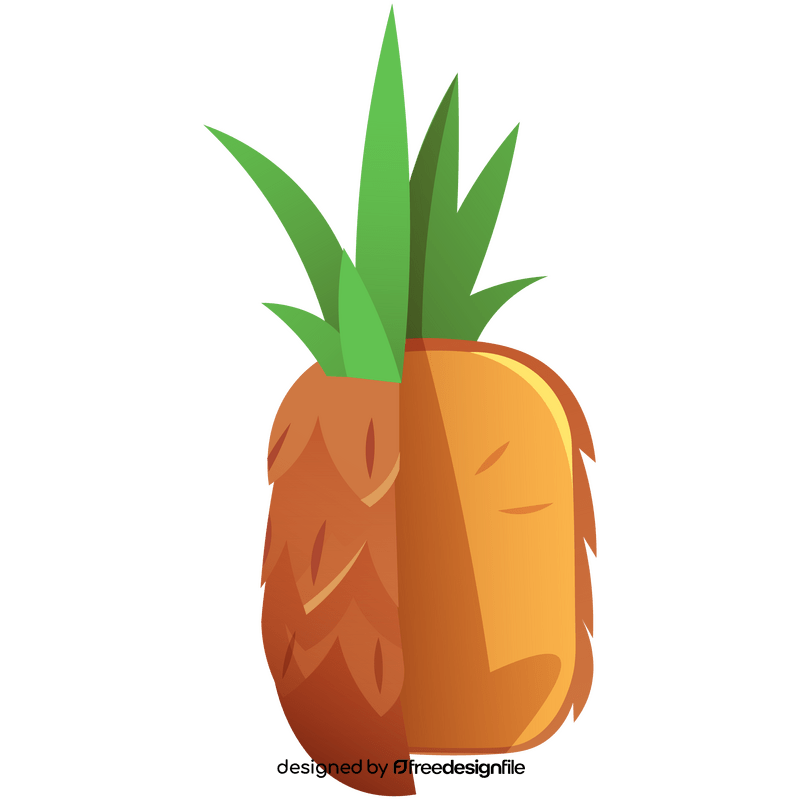 Free pineapple cut png clipart