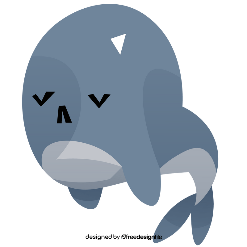 Whale sleeping clipart