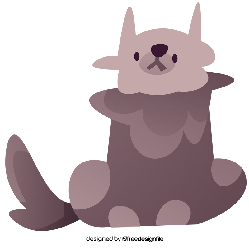 Wolf cub clipart