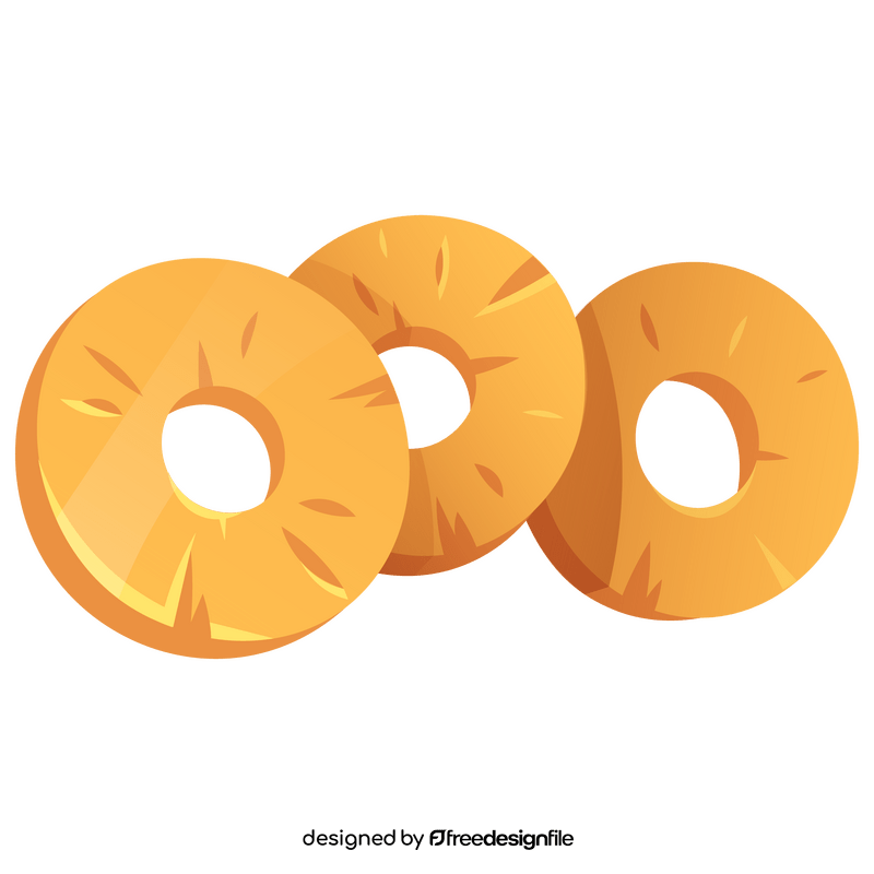 Pineapple rings clipart
