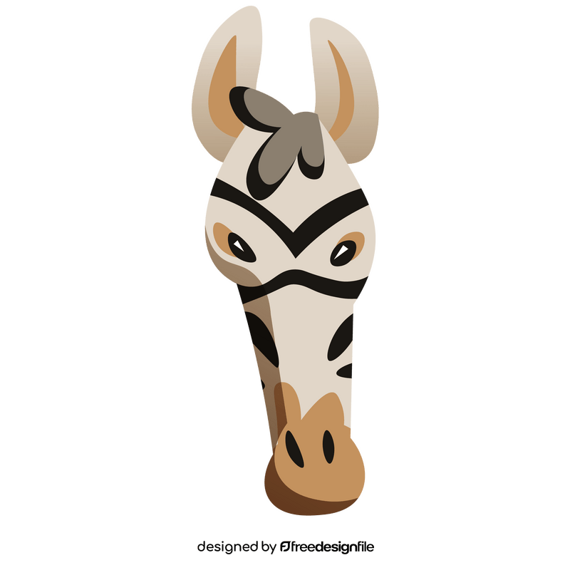 Zebra head clipart