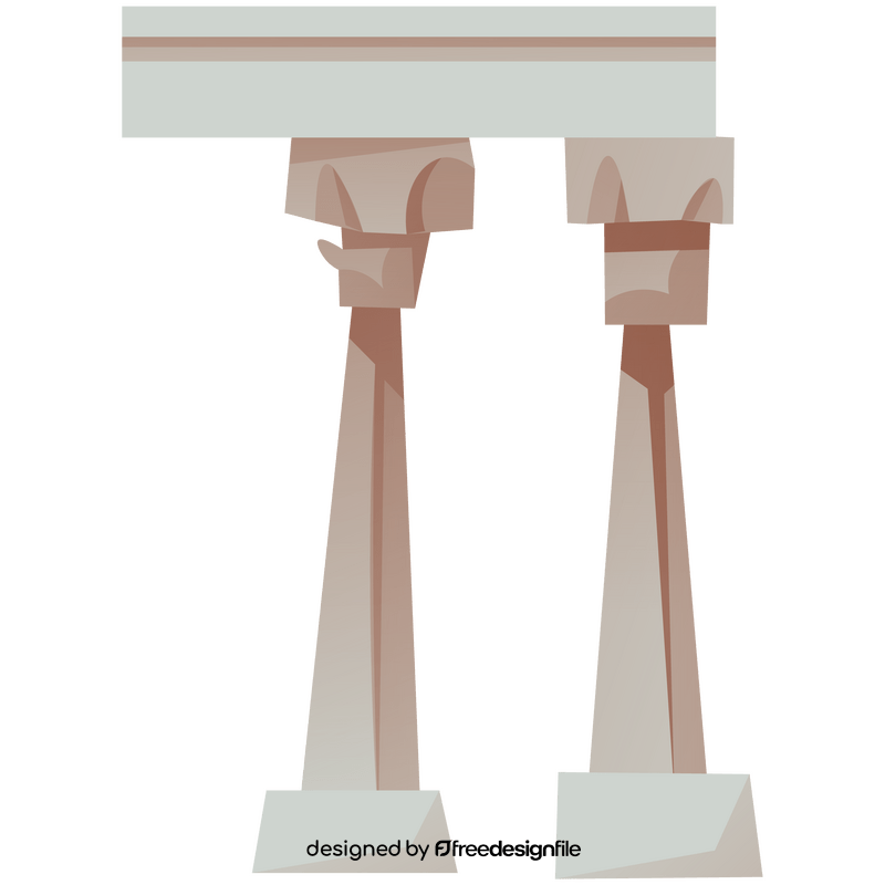 Ancient salamis columns clipart