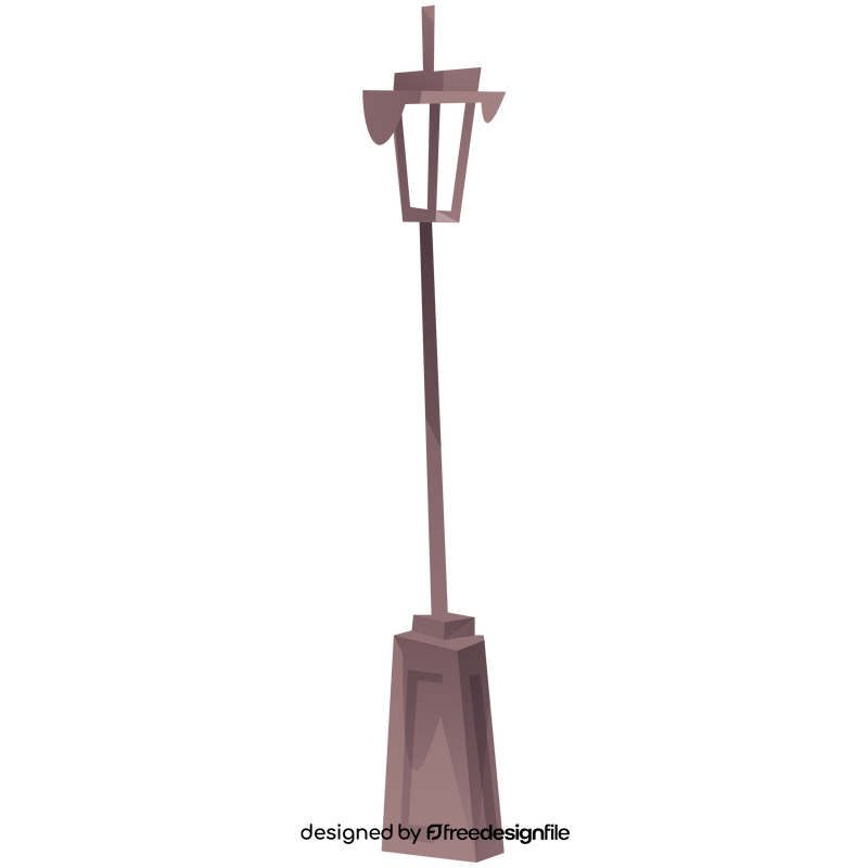 Street lamp cartoon clipart