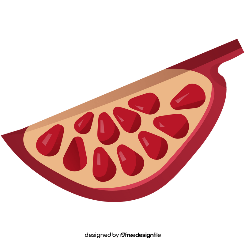 Pomegranate slice clipart