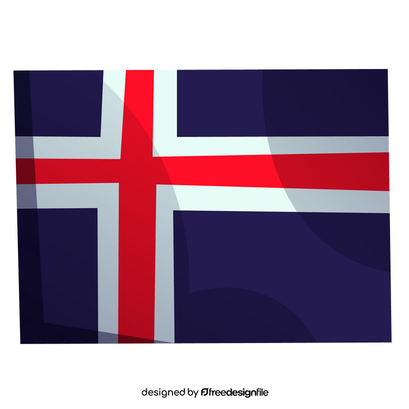 Iceland flag clipart