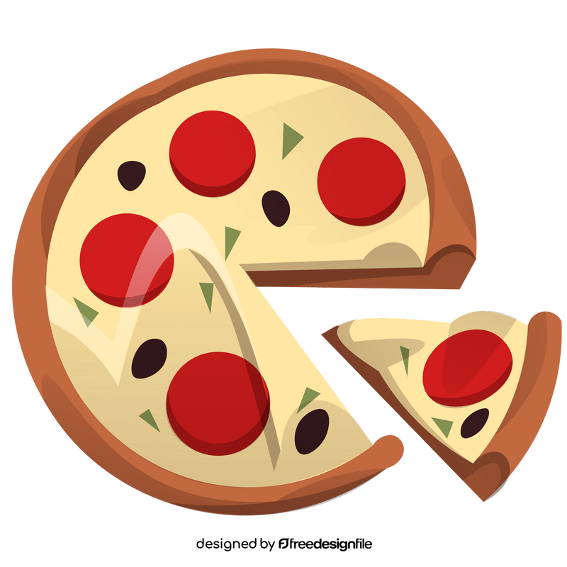 Italian pizza cartoon clipart