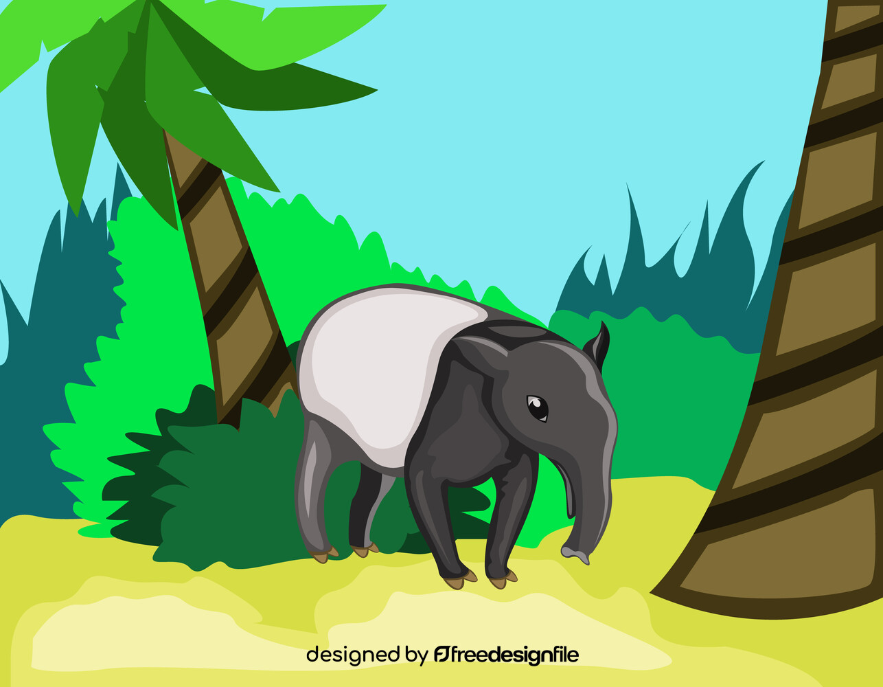 Cute Tapir vector image