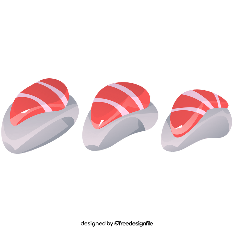 Japanese sushi cartoon clipart