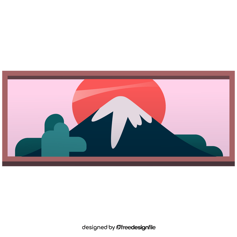 Mount Fuji clipart