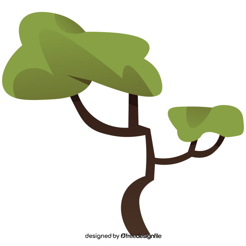 African tree cartoon clipart