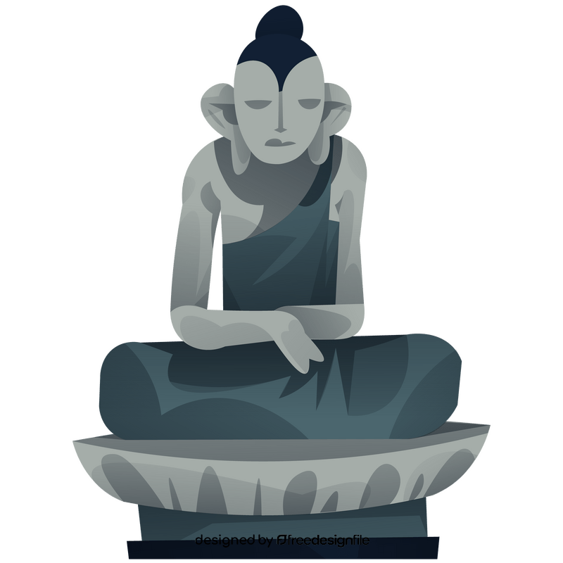 Buddha statue clipart