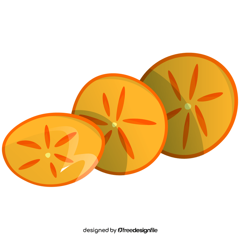 Free persimmon circles clipart