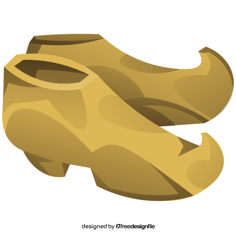 Clog shoes clipart