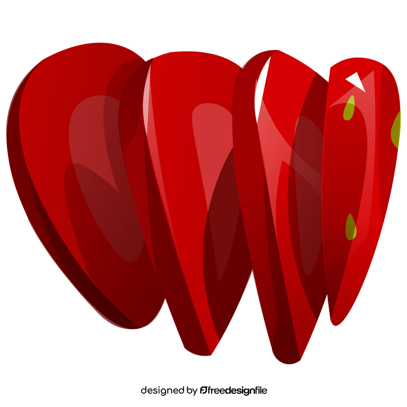Strawberry slices clipart